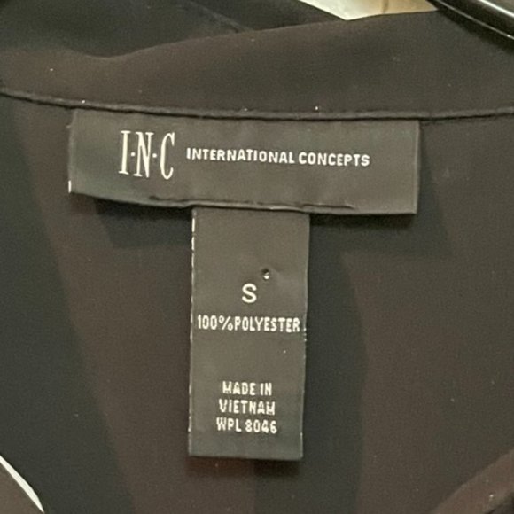 INC International Concepts High-Low Button-up Blouse - Picture 3 of 6